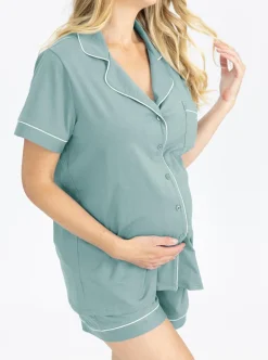 Maternity and Nursing Pyjama set in Sage