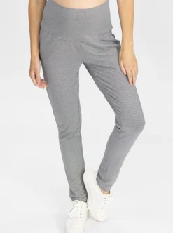 Maternity Comfy Lounge Pants in Thin Navy Stripes