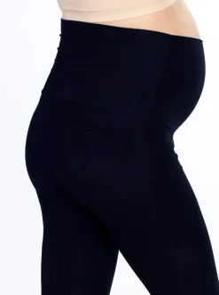 Maternity Foldable Waist Band Tight 7/8 Length Legging