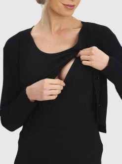 Maternity Long Sleeve Cardigan in Black