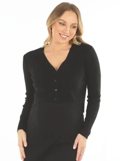 Maternity Long Sleeve Cardigan in Black