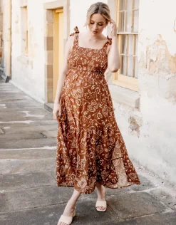 Maternity Maxi Lilliana Dress in Parsley