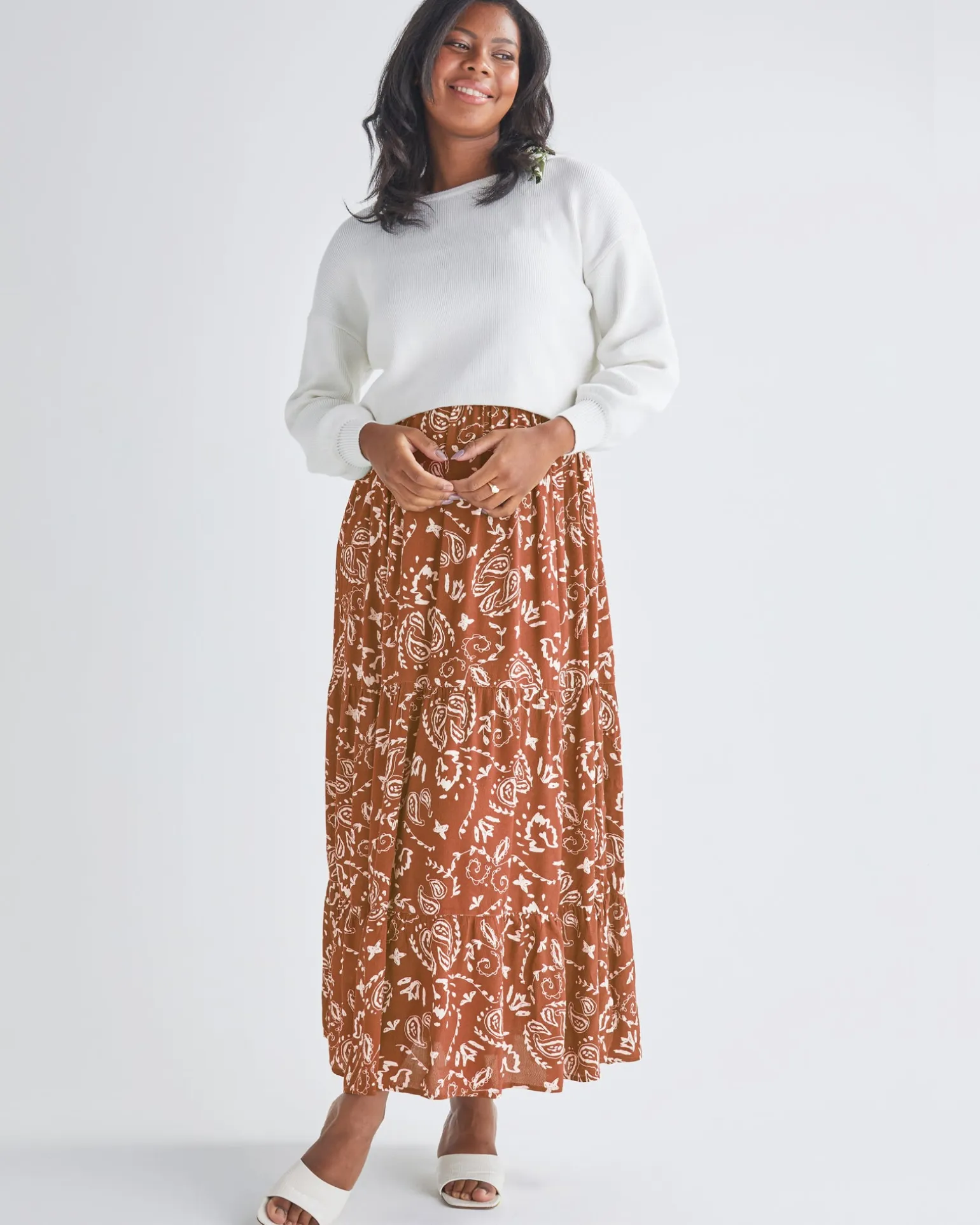 Maternity Maxi Lilliana Dress in Parsley