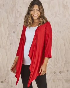 Maternity Nursing Cardigan in Red