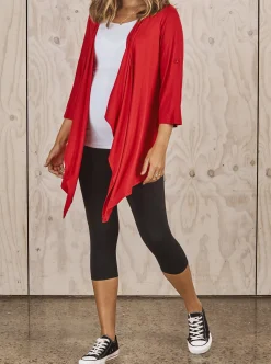 Maternity Nursing Cardigan in Red