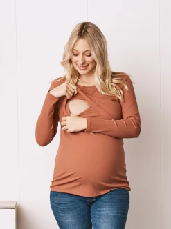 Maternity & Nursing Long Sleeve Top