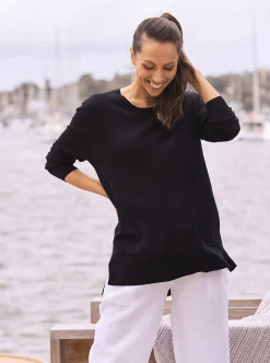 Maternity Oversize Wool Knit Jumper in Black