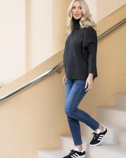 Maternity Over the Bump Fitted Denim Blue Jeans
