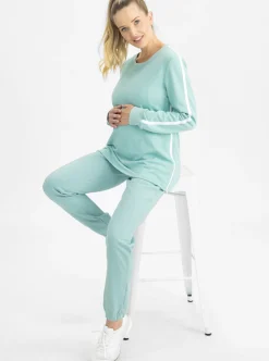 Maternity Sweatpants in Sage Green