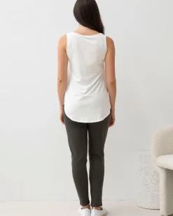 Maternity Swing Tank with Nursing Access in White