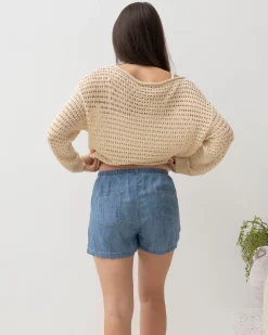 Maternity Tencel Denim Shorts