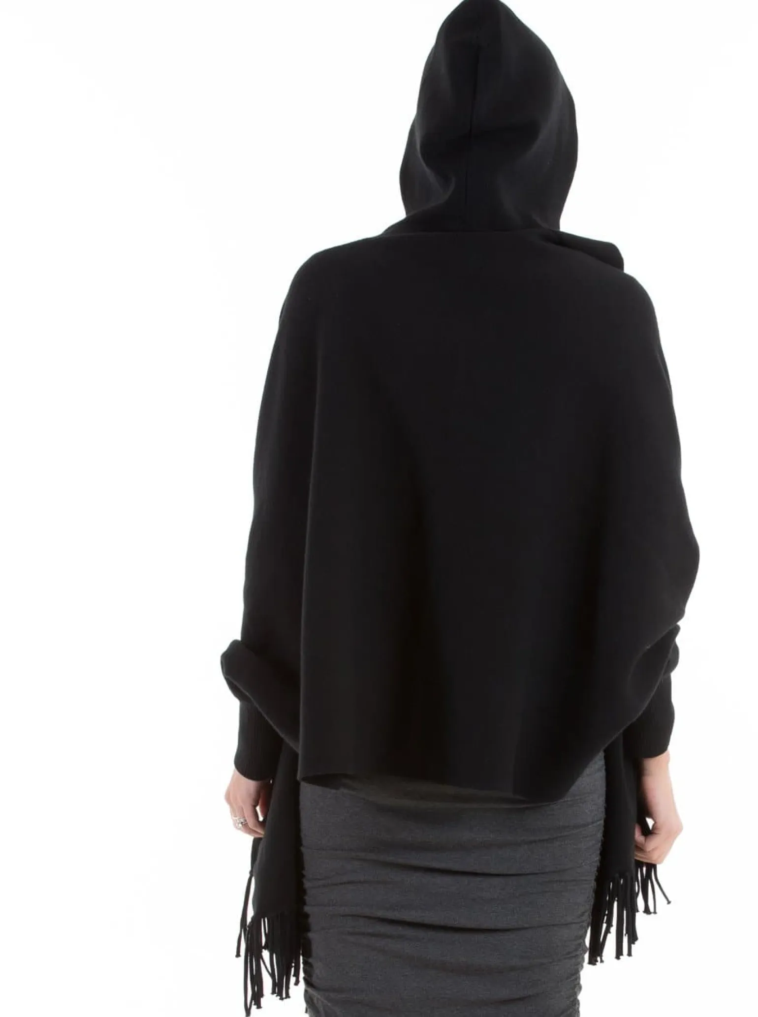 Maternity Wool Blend Winter Cape - Black