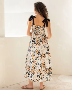 Maxi Liliana Maternity Dress with Contrast Shoulder Tie