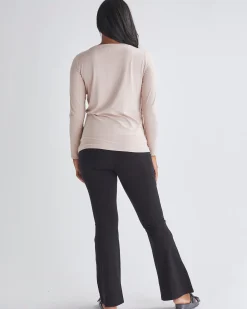 Monique Long Sleeve Nursing Nude Pink Petal Top