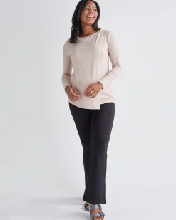 Monique Long Sleeve Nursing Nude Pink Petal Top