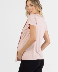 Monique Maternity Nursing Petal Top - Blush Pink