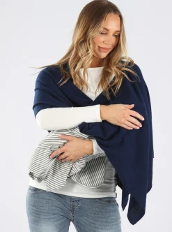 Moozie Mama Luxury Poncho/Scarf Maternity & Nursing Cover in Navy