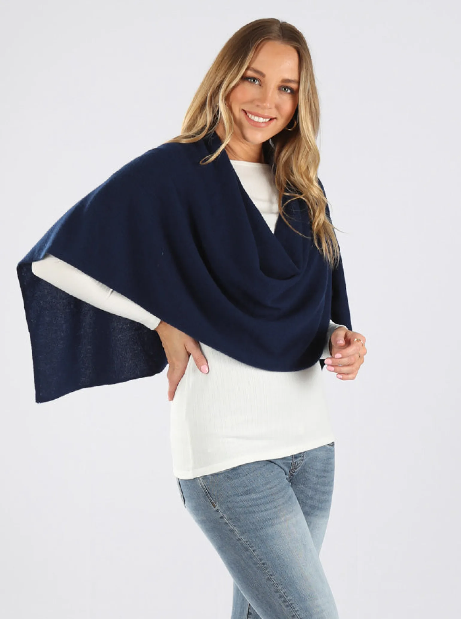 Moozie Mama Luxury Poncho/Scarf Maternity & Nursing Cover in Navy