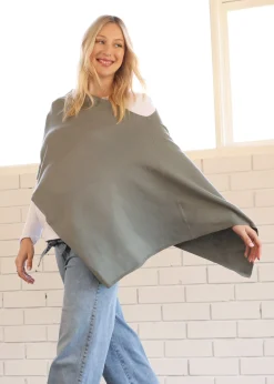 Moozie Mama Luxury Poncho/Scarf Maternity & Nursing Cover in Sage Green