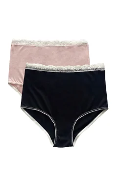 2-pack - Gracie Bamboo Maternity Underwear in Pink/Black