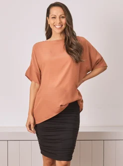 Pia Maternity Relax Fit Top - Rust
