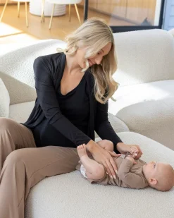 4-Piece Essential Maternity Travel Set in Black/Brown