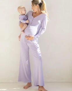 3-Piece Isabelle Maternity Loungewear/ Sleepwear PJ set - Lavender