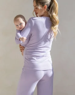 3-Piece Isabelle Maternity Loungewear/ Sleepwear PJ set - Lavender