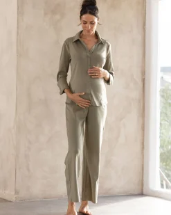 2-Piece Sophia Maternity Loungewear set - Sage Green