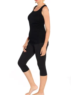 Postpartum Tummy Tight Control Capri Built-In Shaping 3/4 Legging