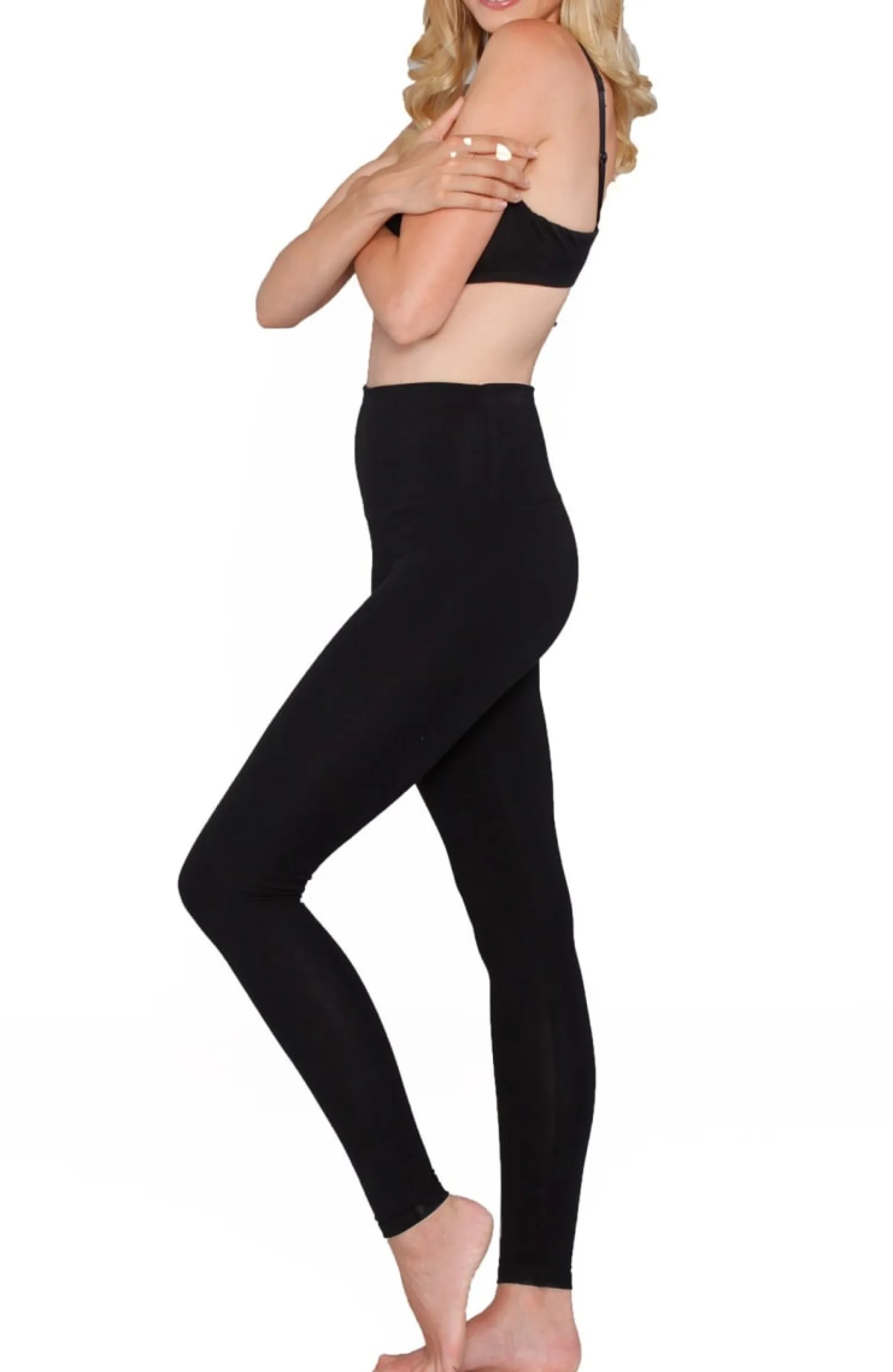 Postpartum Tummy Tight Control Capri Built-In Shaping Full Legging