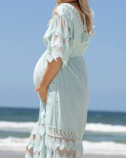 Roxy Lace Baby Shower Dress - Pale Sky Blue