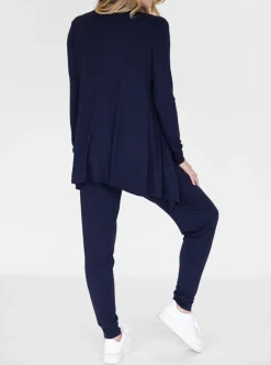 Silvia "Street to Home" Bamboo Maternity 3 Piece Outfit Set in Navy
