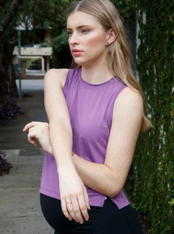 Sports Maternity Tank Top in Purple or Black