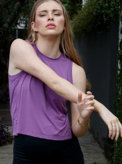 Sports Maternity Tank Top in Purple or Black