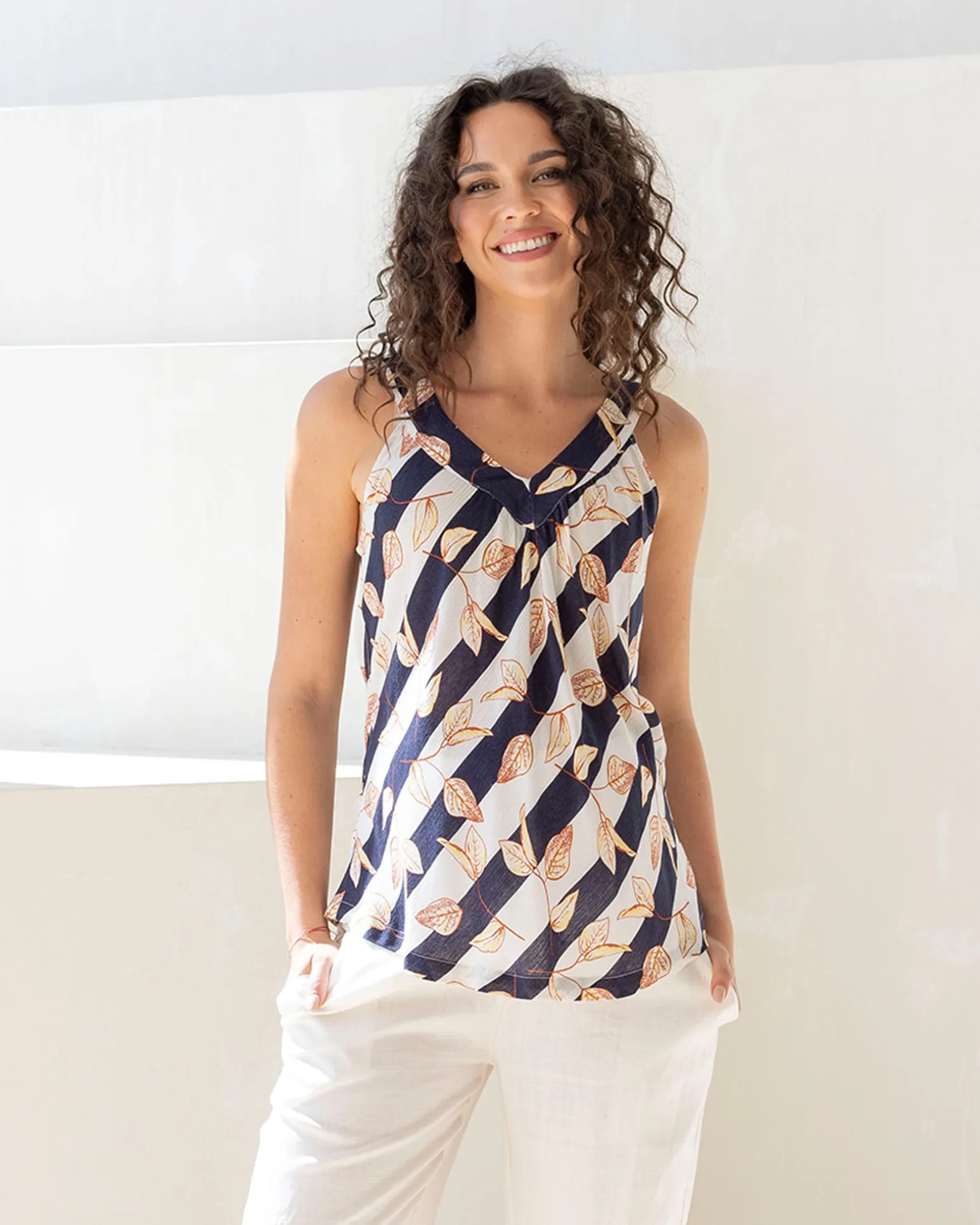Stripe Maternity V neckline Summer Top