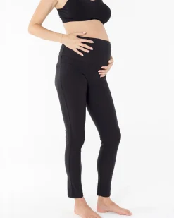 Tamara Fitted Maternity Black Cotton Pant