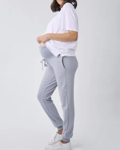 Ultimate Comfort Maternity Sweatpants in Baby Blue