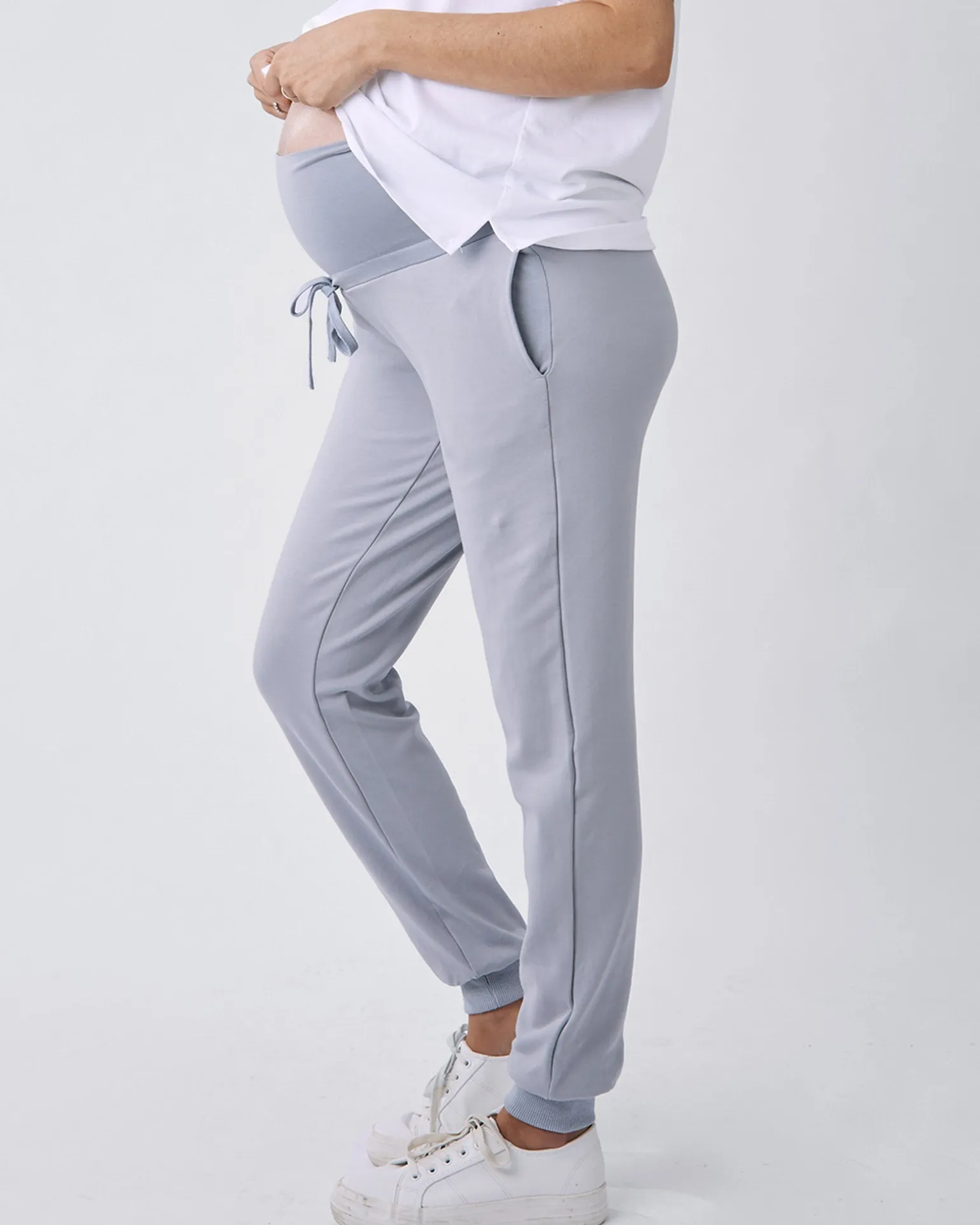 Ultimate Comfort Maternity Sweatpants in Baby Blue