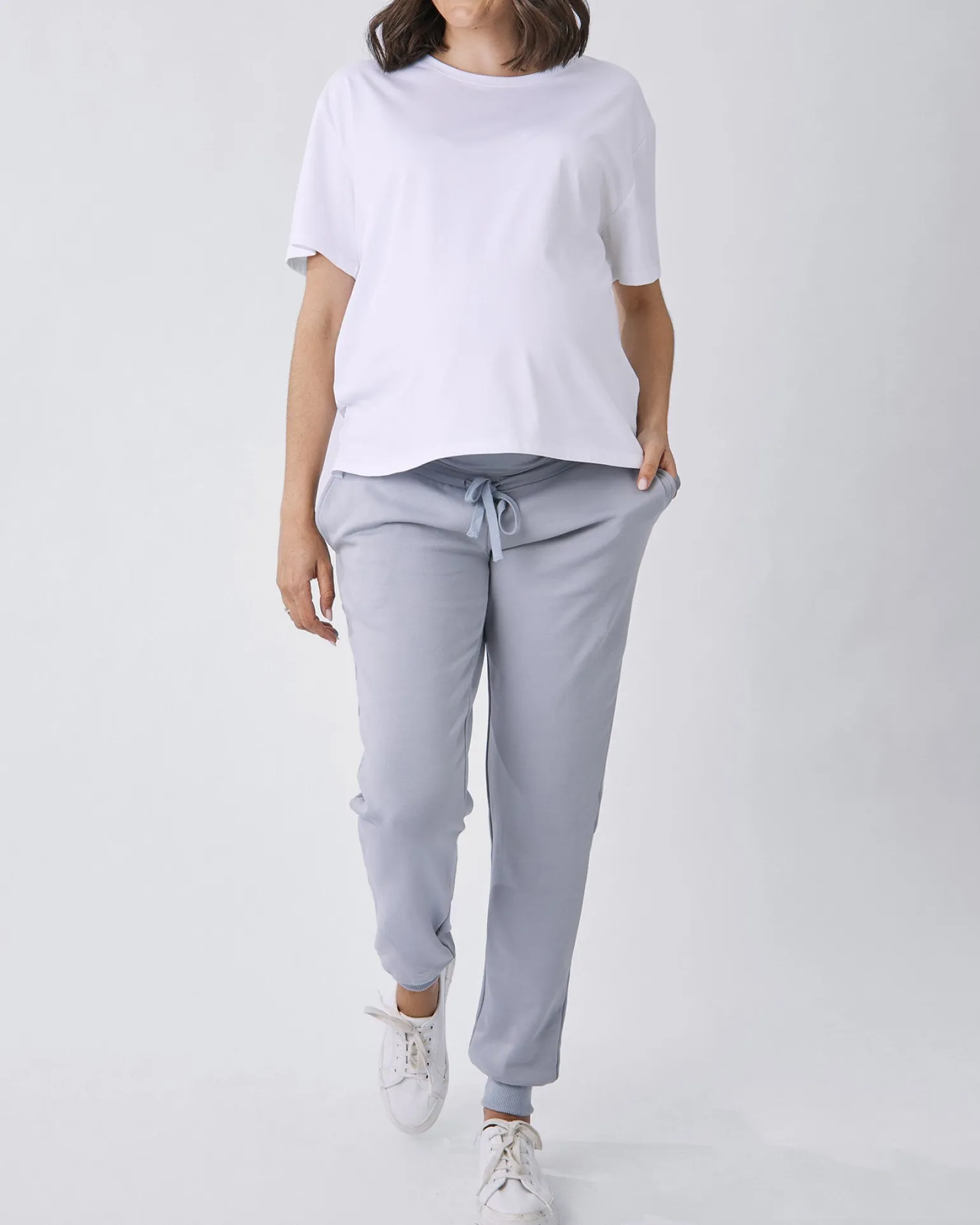 Ultimate Comfort Maternity Sweatpants in Baby Blue